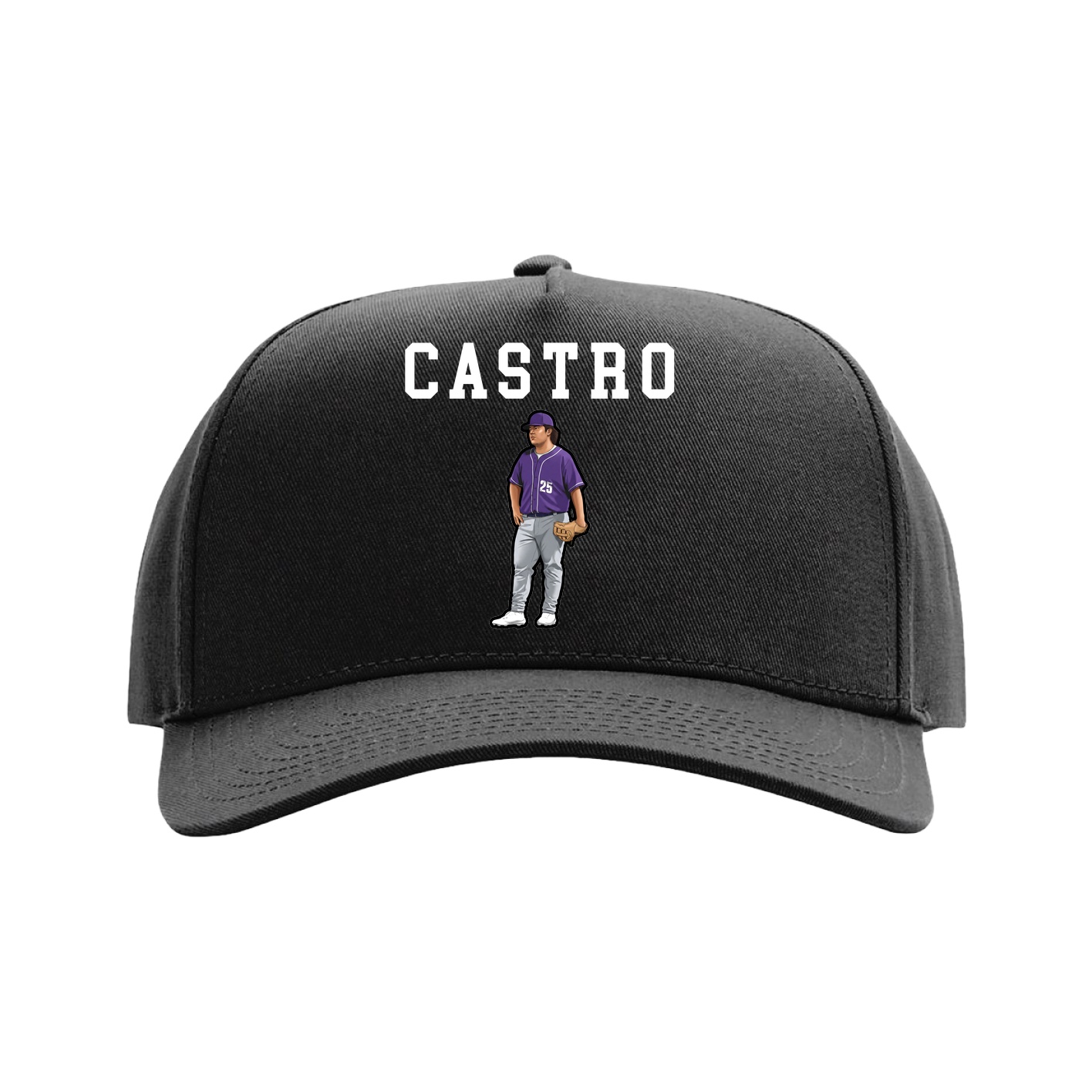 Full Fabric Five-Panel Champ Cap — Shirsey in Black