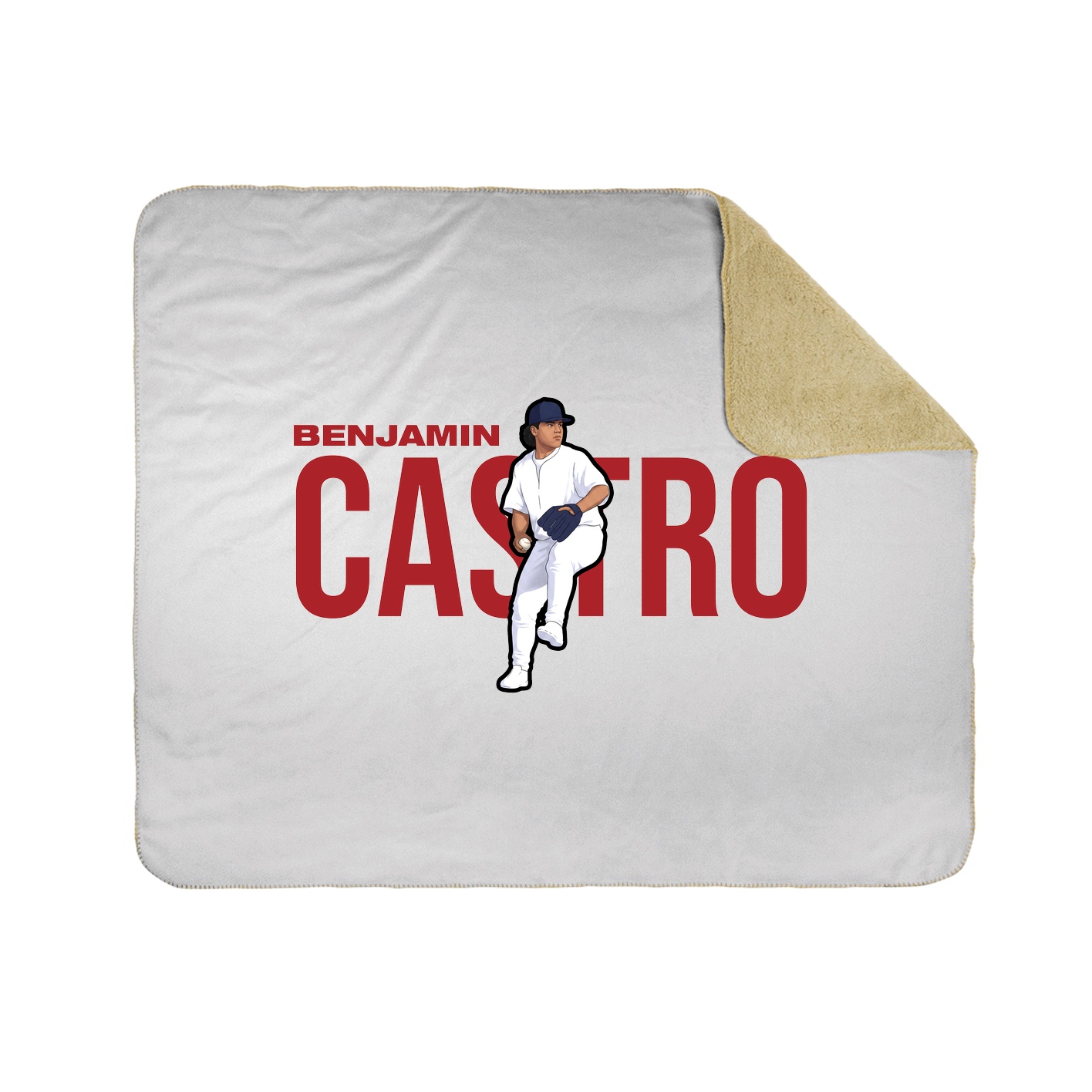 Throw Blanket — Player Name in White