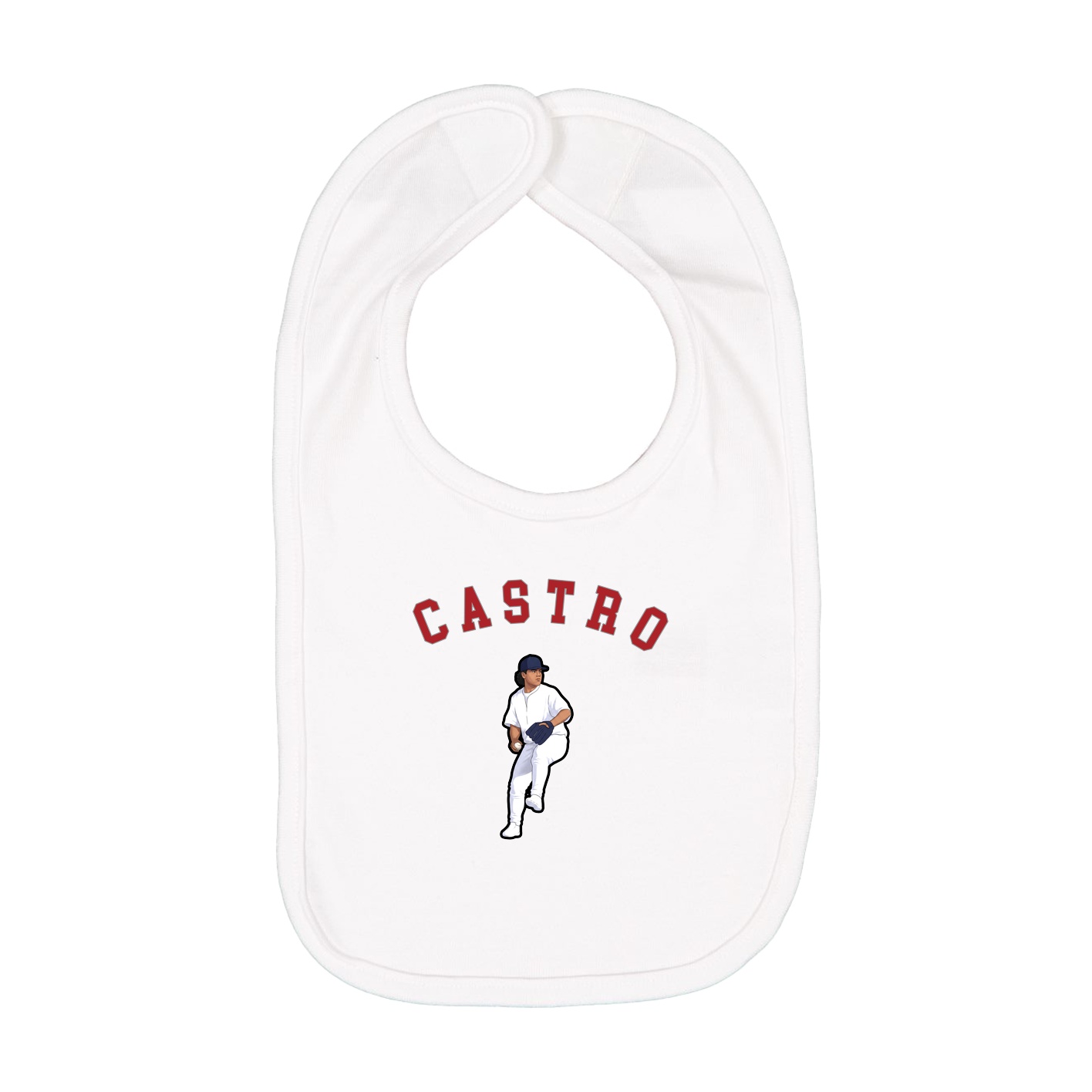 Infant Bib — Shirsey Arch in White