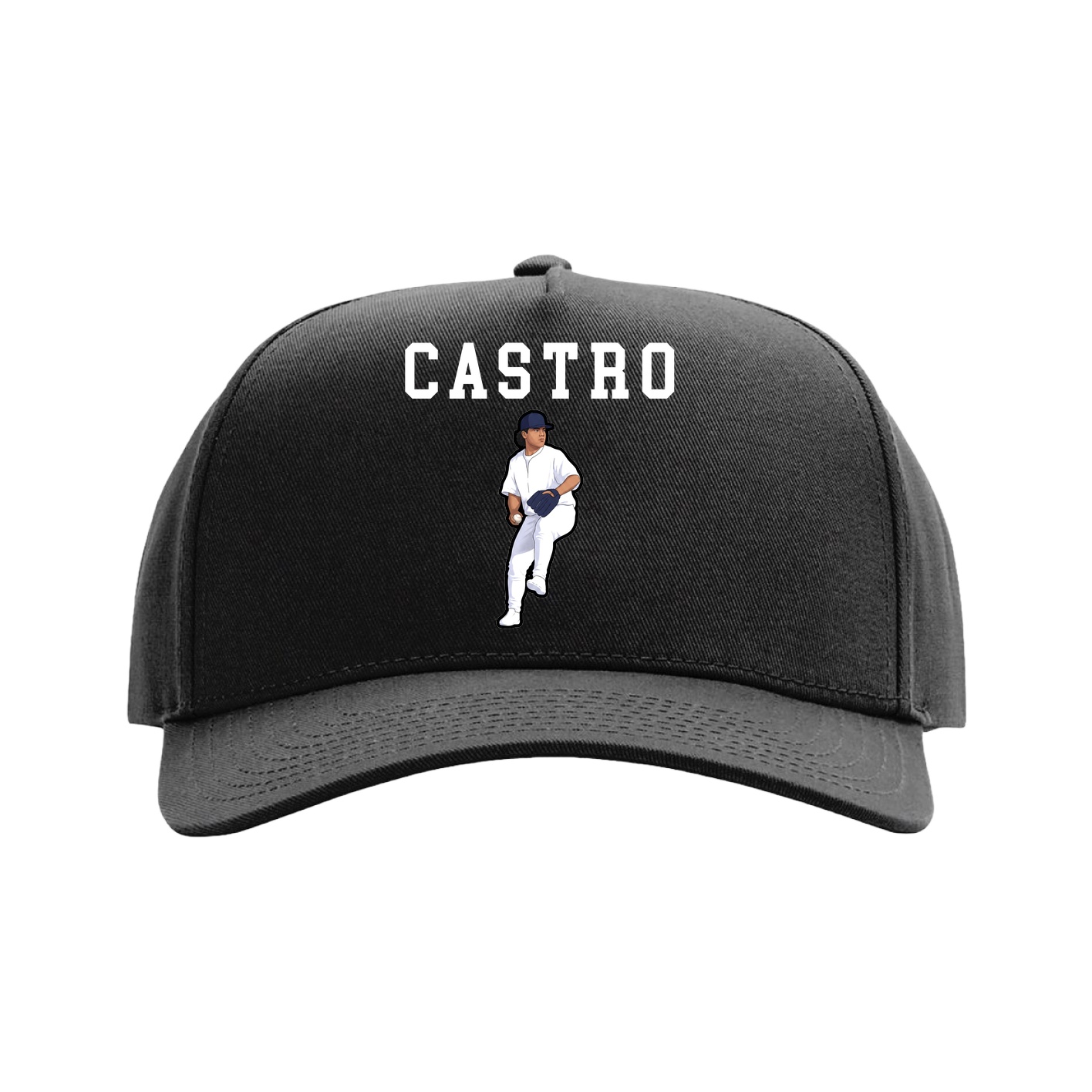 Full Fabric Five-Panel Champ Cap — Shirsey in Black