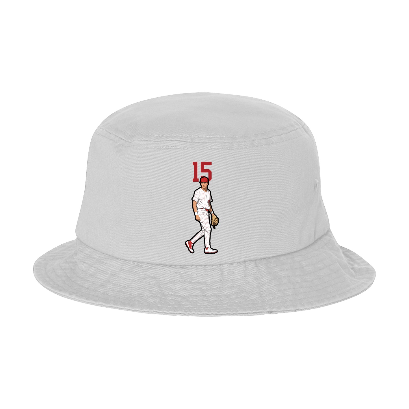 Bucket Cap — Number Top in White