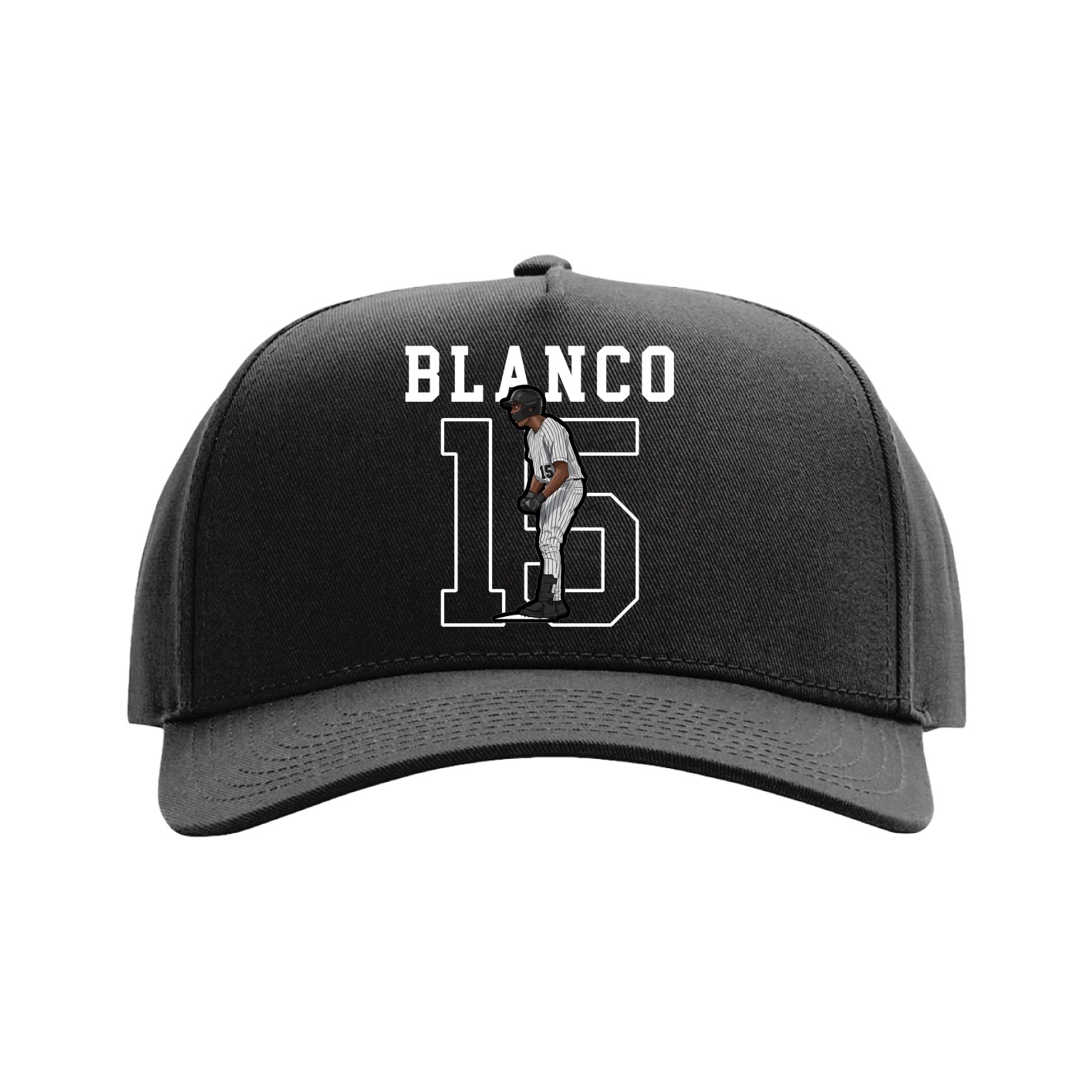 Full Fabric Five-Panel Champ Cap — Shirsey in Black