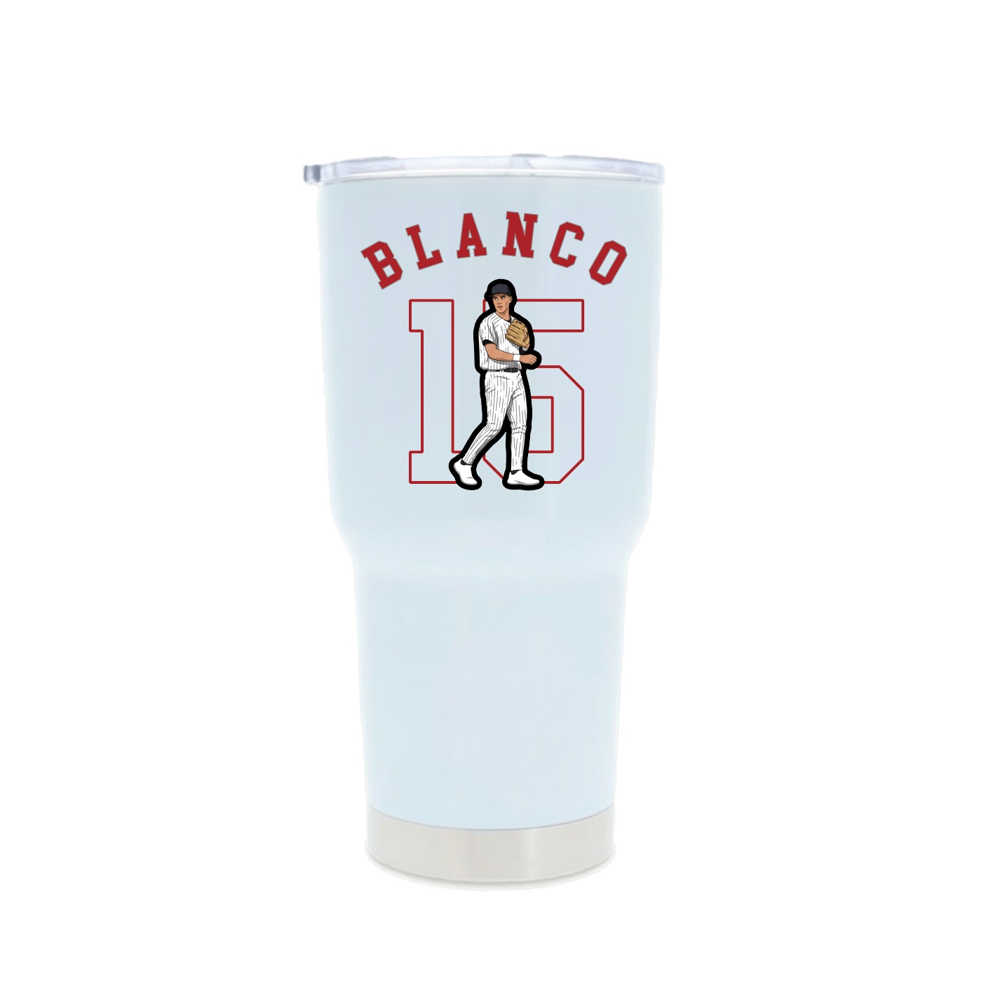 30oz Stainless Steel Tumbler — Shirsey Arch in White