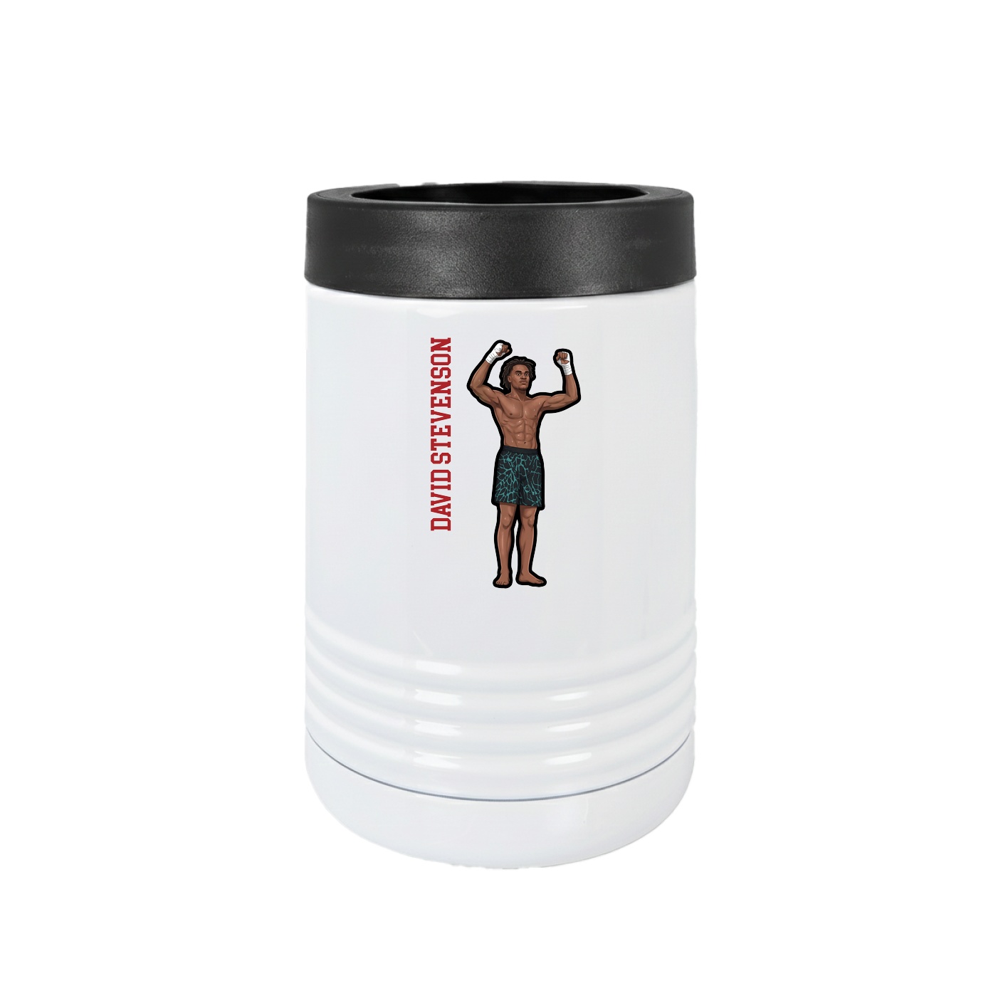 Beverage Holder — Name Vertical in White