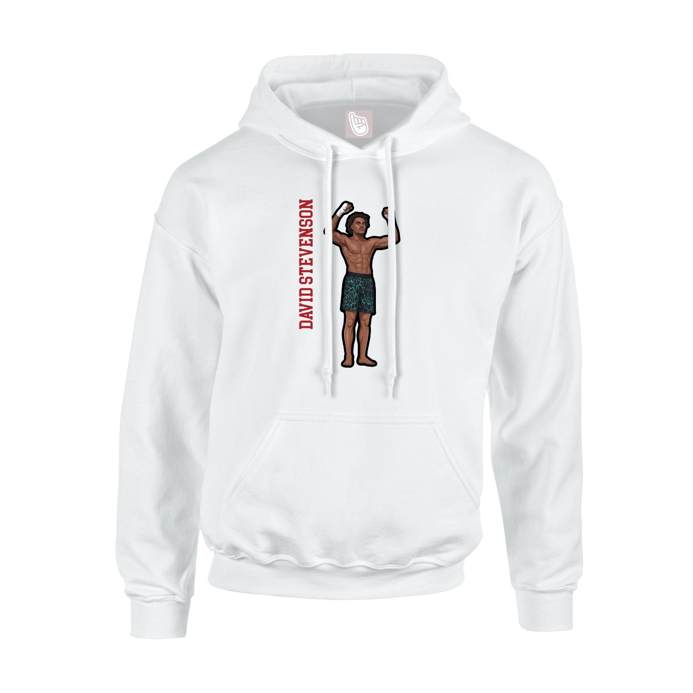Youth Hoodie — Name Vertical in White