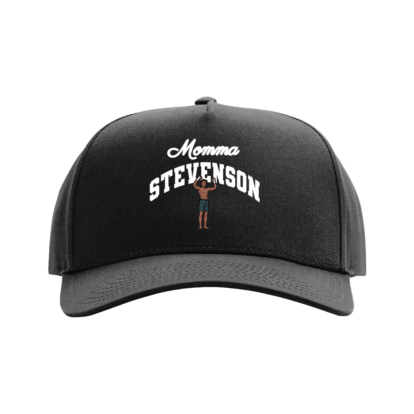 Full Fabric Five-Panel Champ Cap — Mothers Day Arch in Black