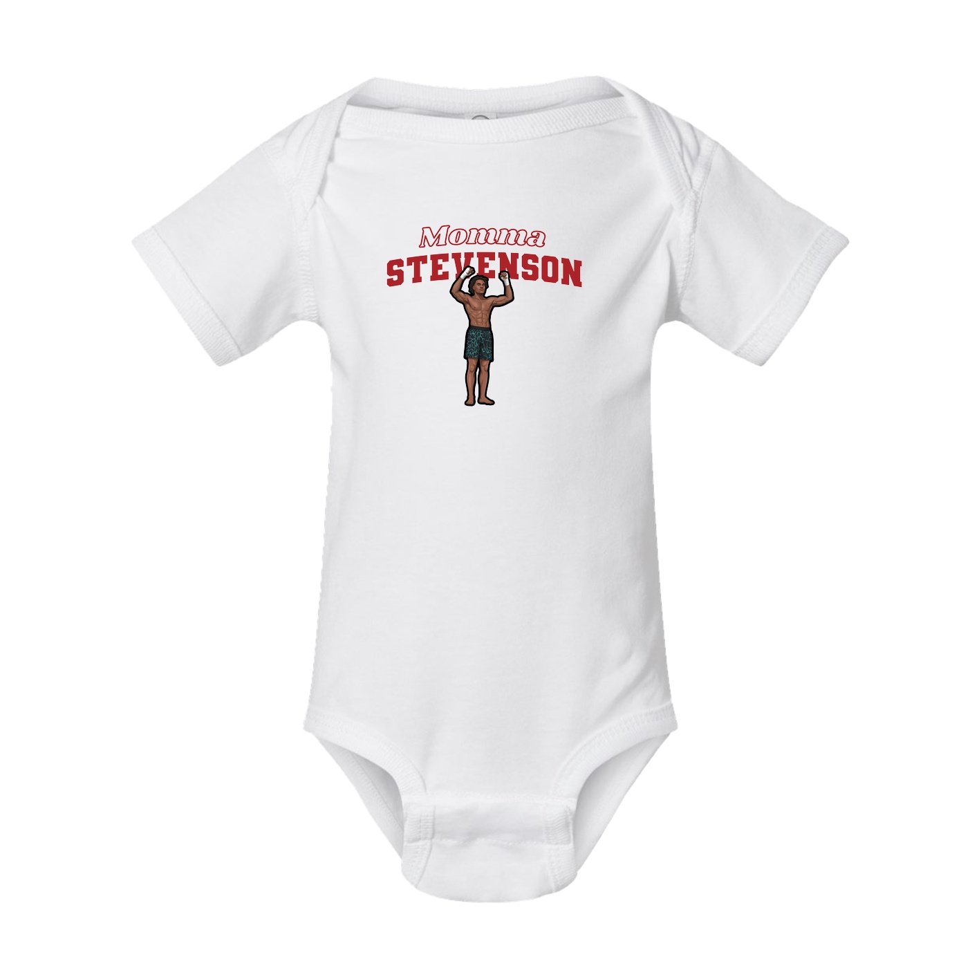 Baby Onesie — Mothers Day Block in White