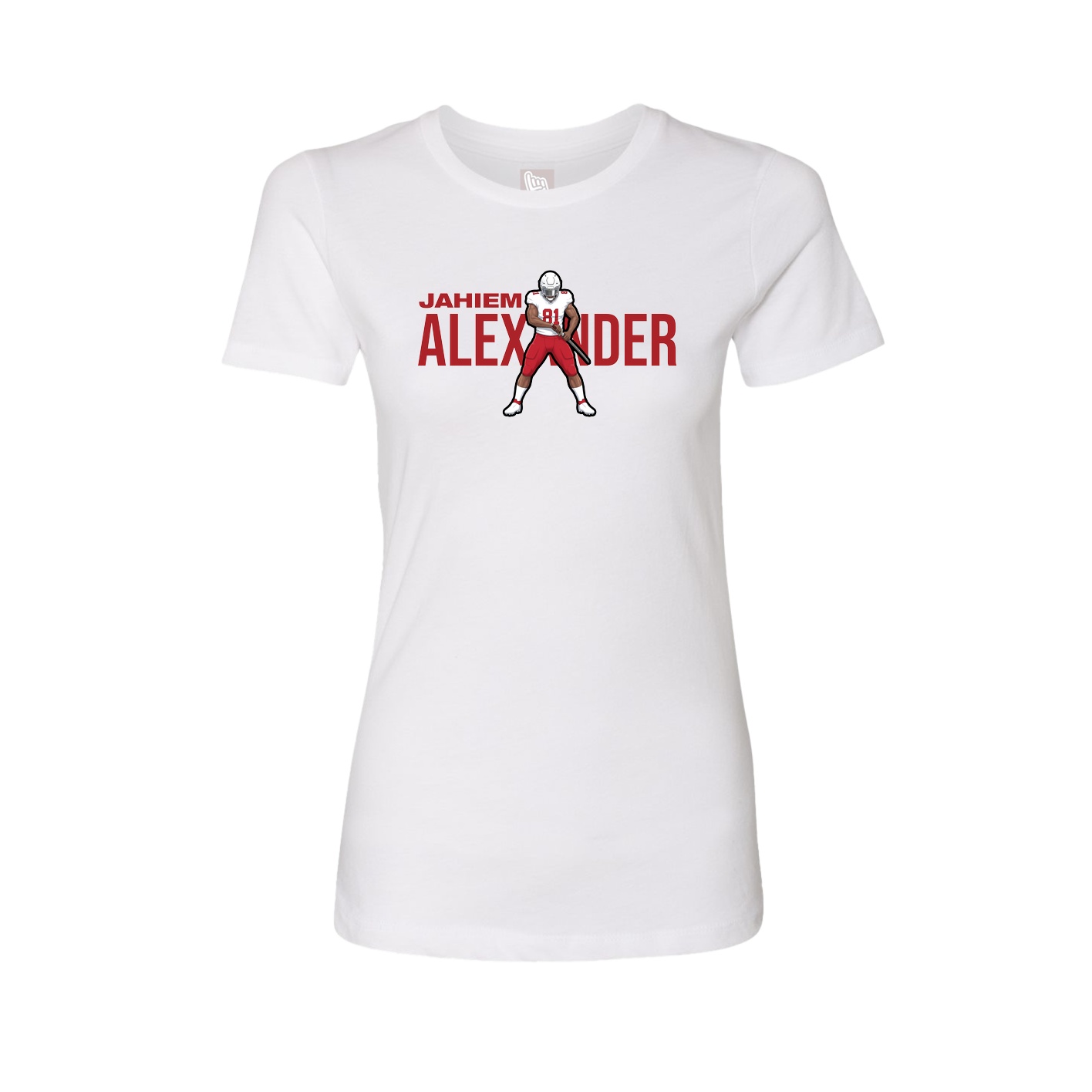 Womens Tee — Player Name in White