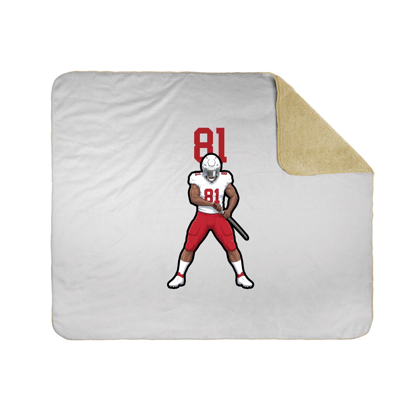 Throw Blanket — Number Top in White