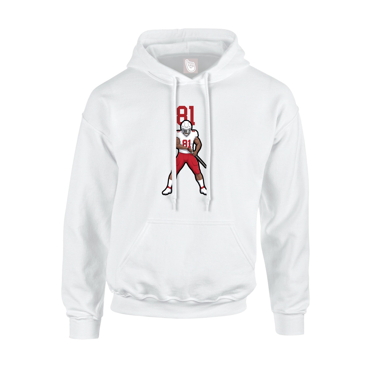 Hoodie — Number Top in White