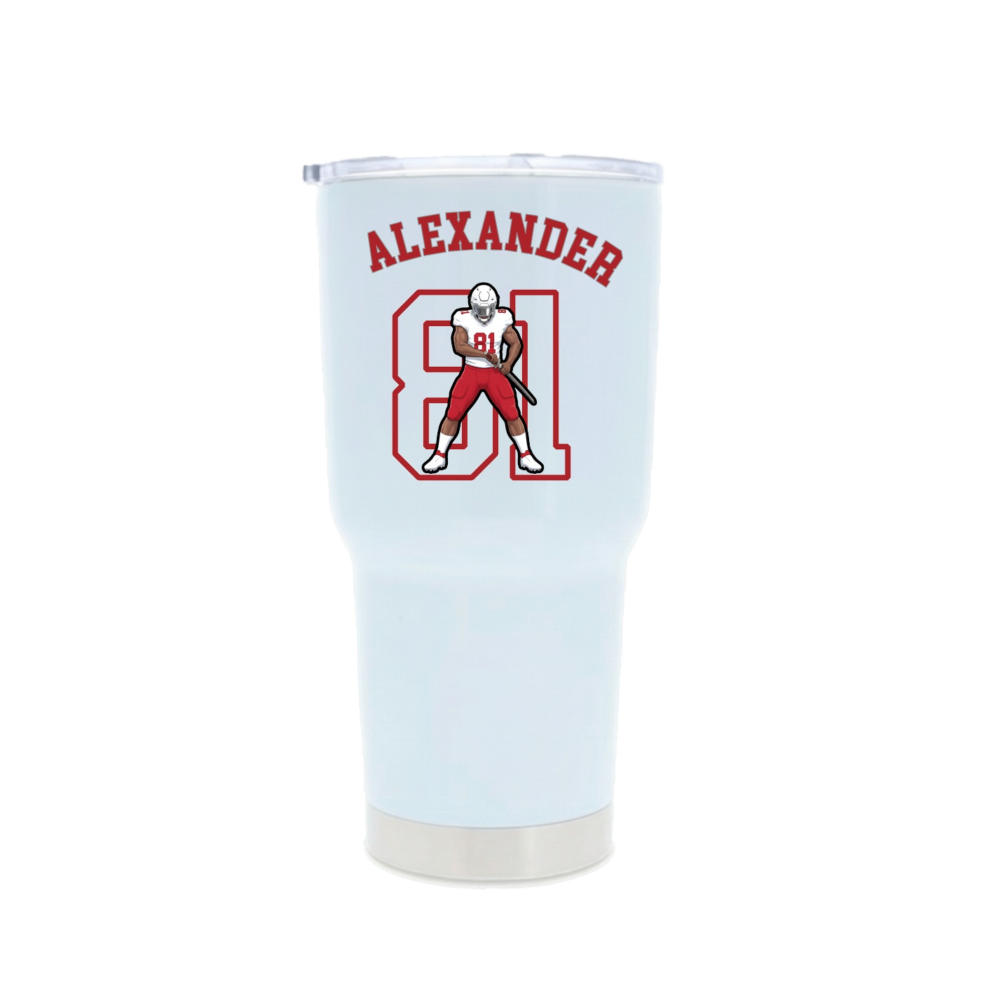 30oz Stainless Steel Tumbler — Shirsey Arch in White