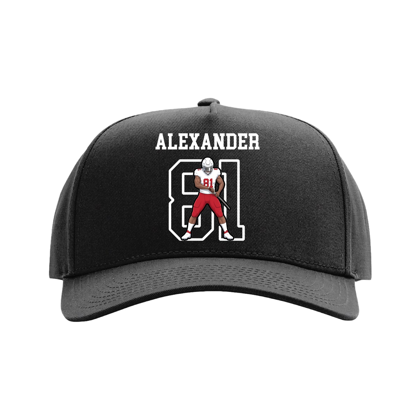Full Fabric Five-Panel Champ Cap — Shirsey in Black