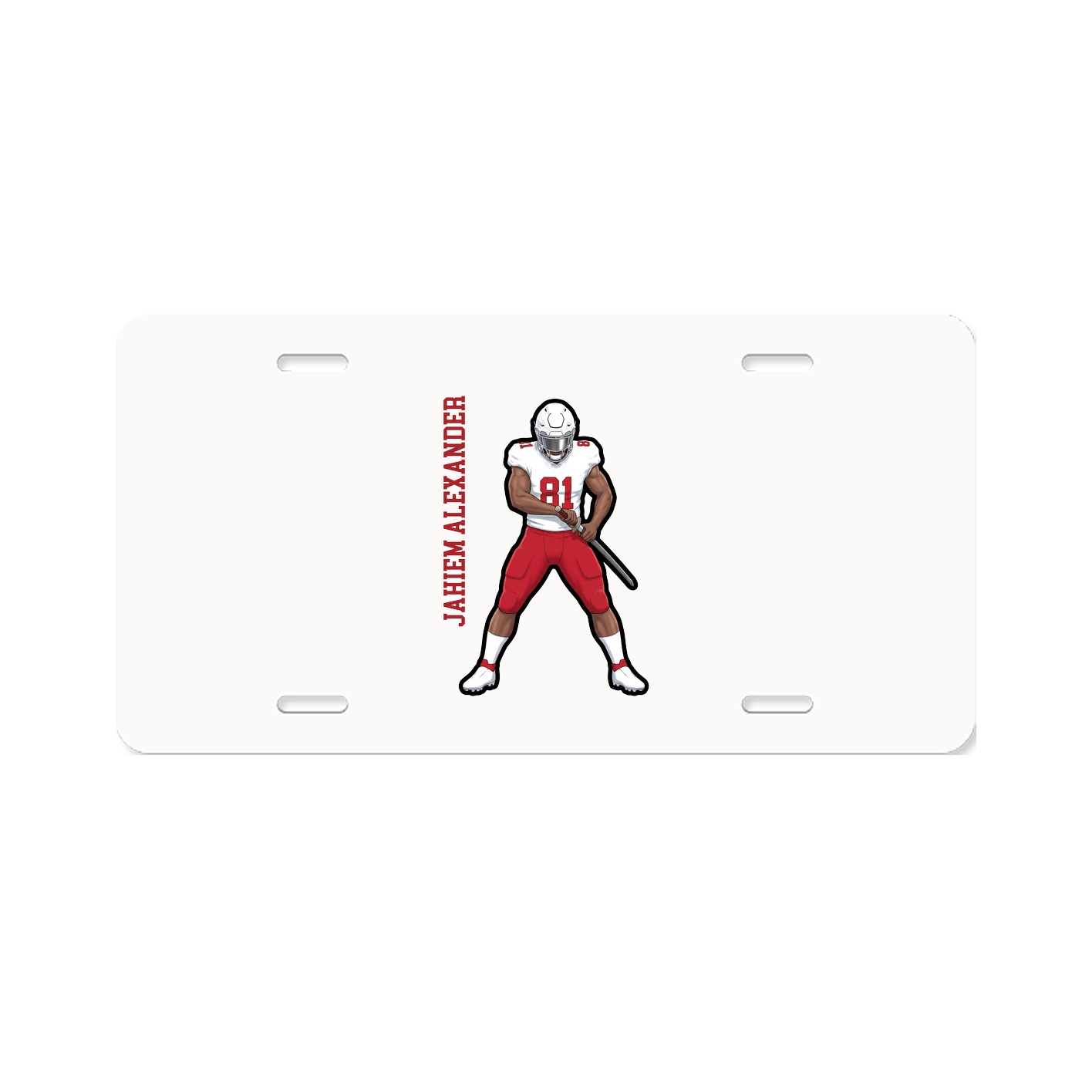 License Plate — Name Vertical in Classic