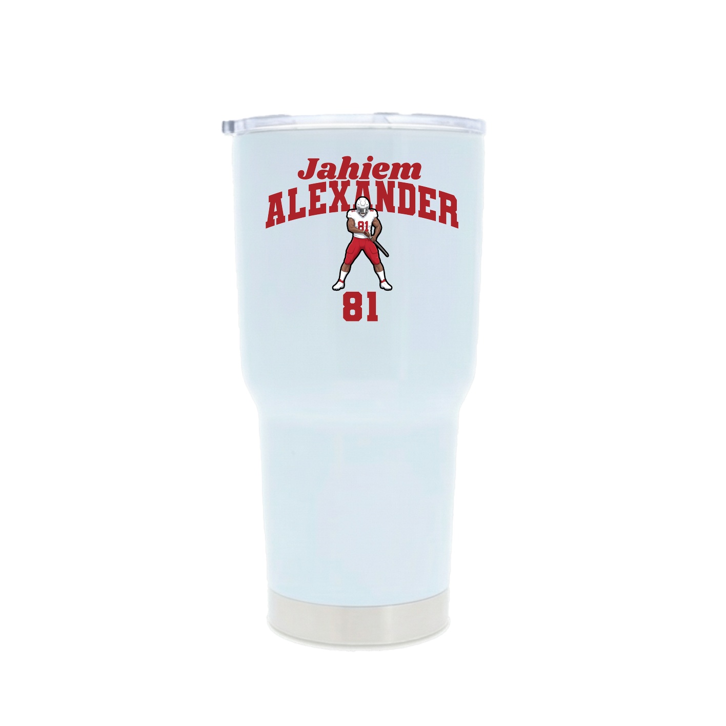 30oz Stainless Steel Tumbler — Signature Arch in White