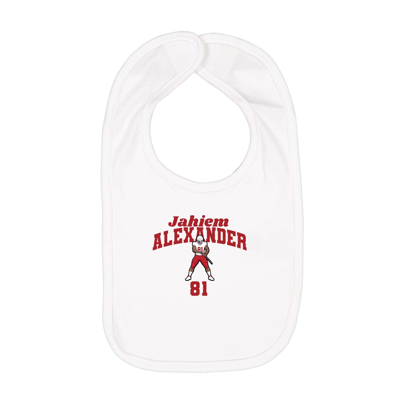 Infant Bib — Signature Arch in White