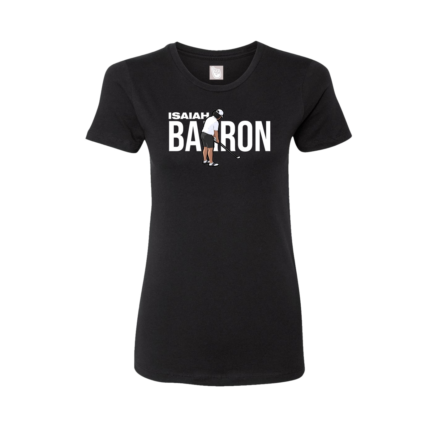 Fitted Women's Tee — Player Name in Black