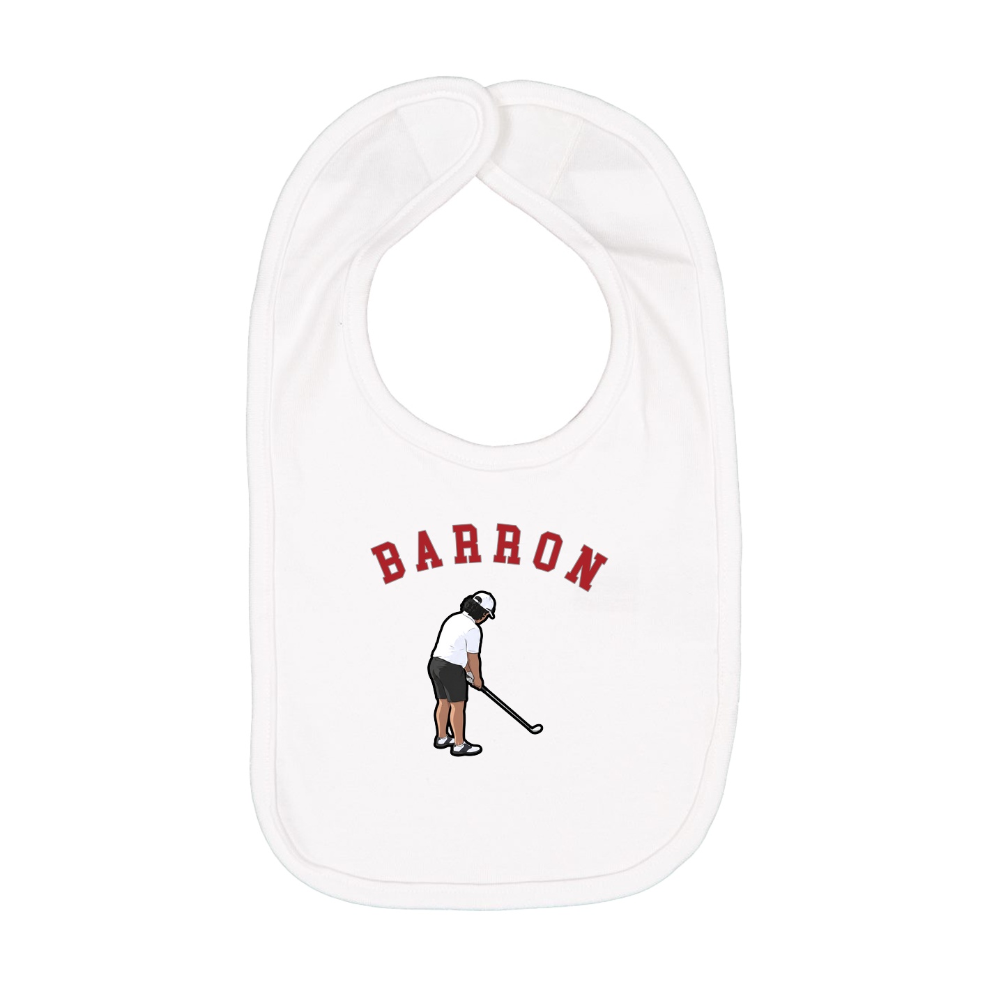 Infant Bib — Shirsey Arch in White