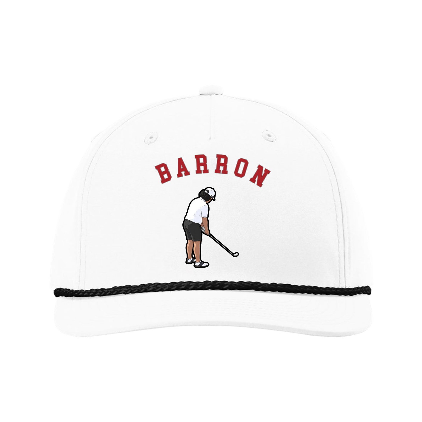 Five-Panel Classic Rope Cap — Shirsey Arch in White