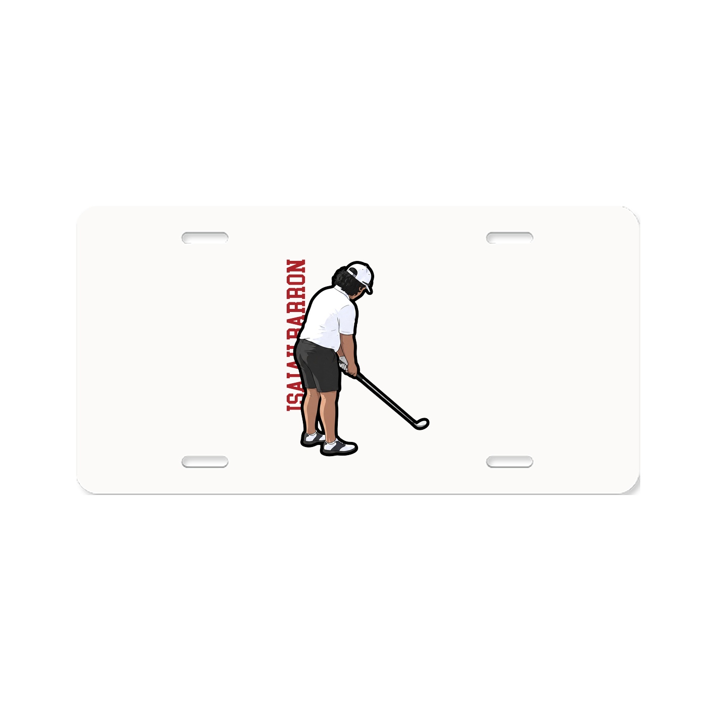 License Plate — Name Vertical in Classic