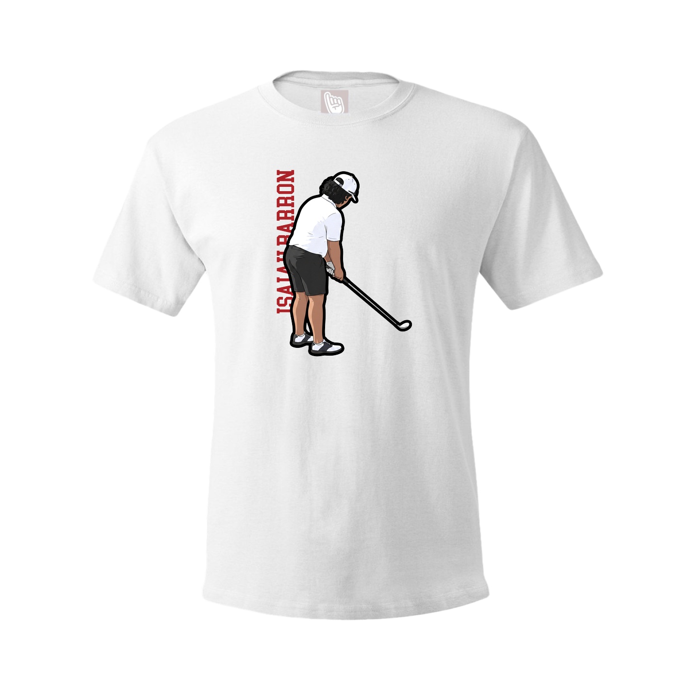 Youth Tee — Name Vertical in White
