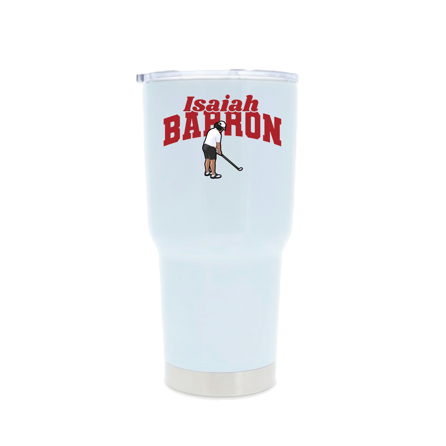 30oz Stainless Steel Tumbler — Signature Arch in White