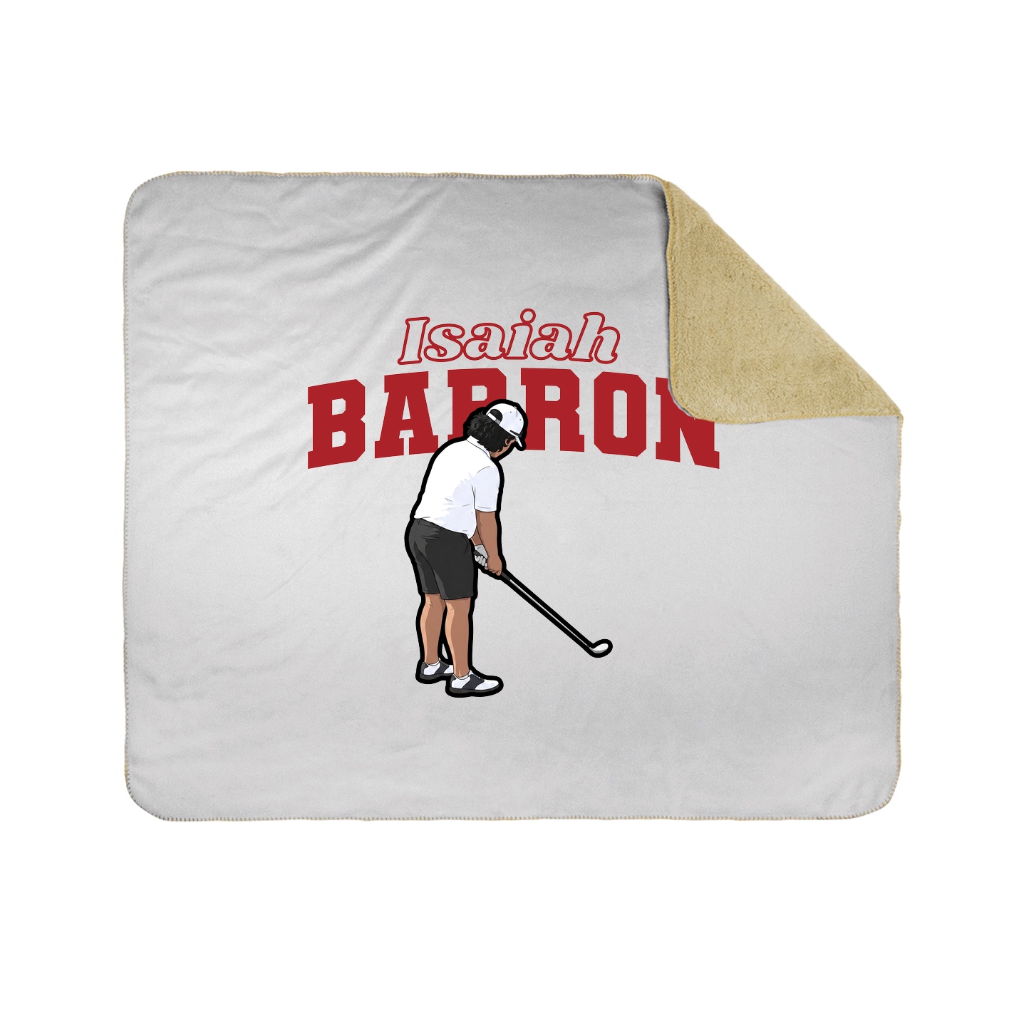 Throw Blanket — Name Arch in White