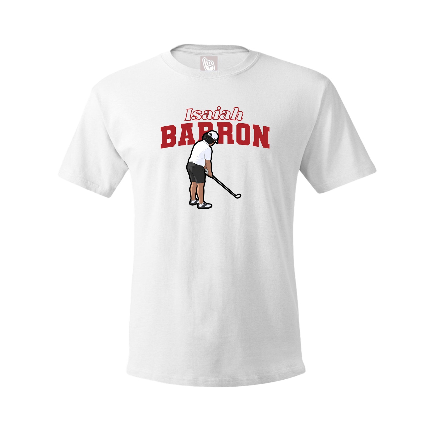 Youth Tee — Name Arch in White