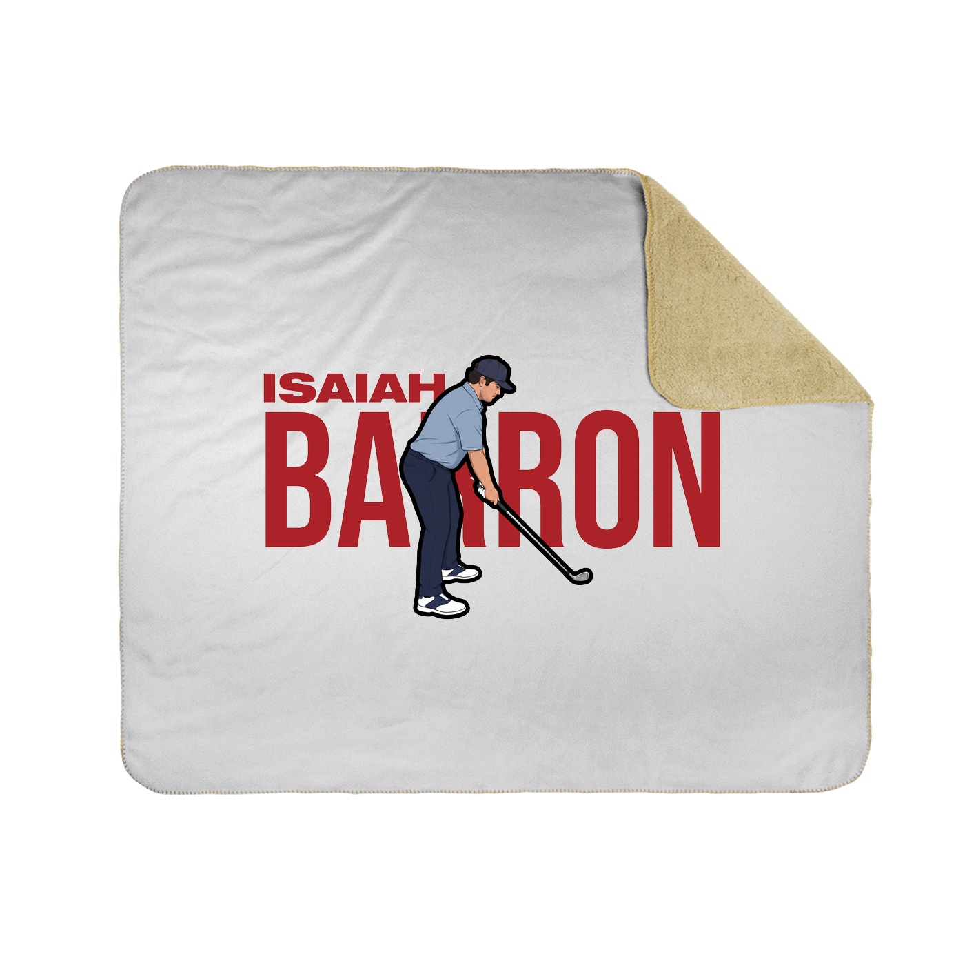 Throw Blanket — Player Name in White