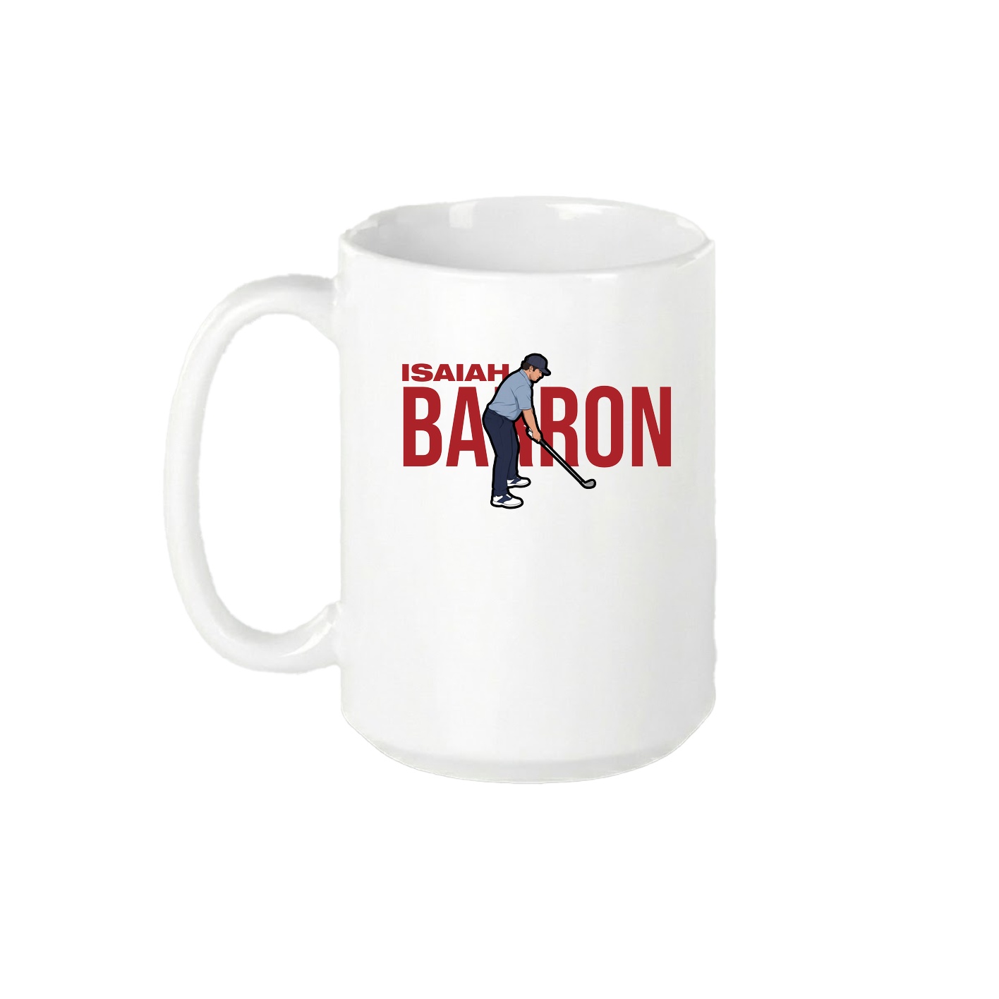 15oz Coffee Mug — Player Name in White