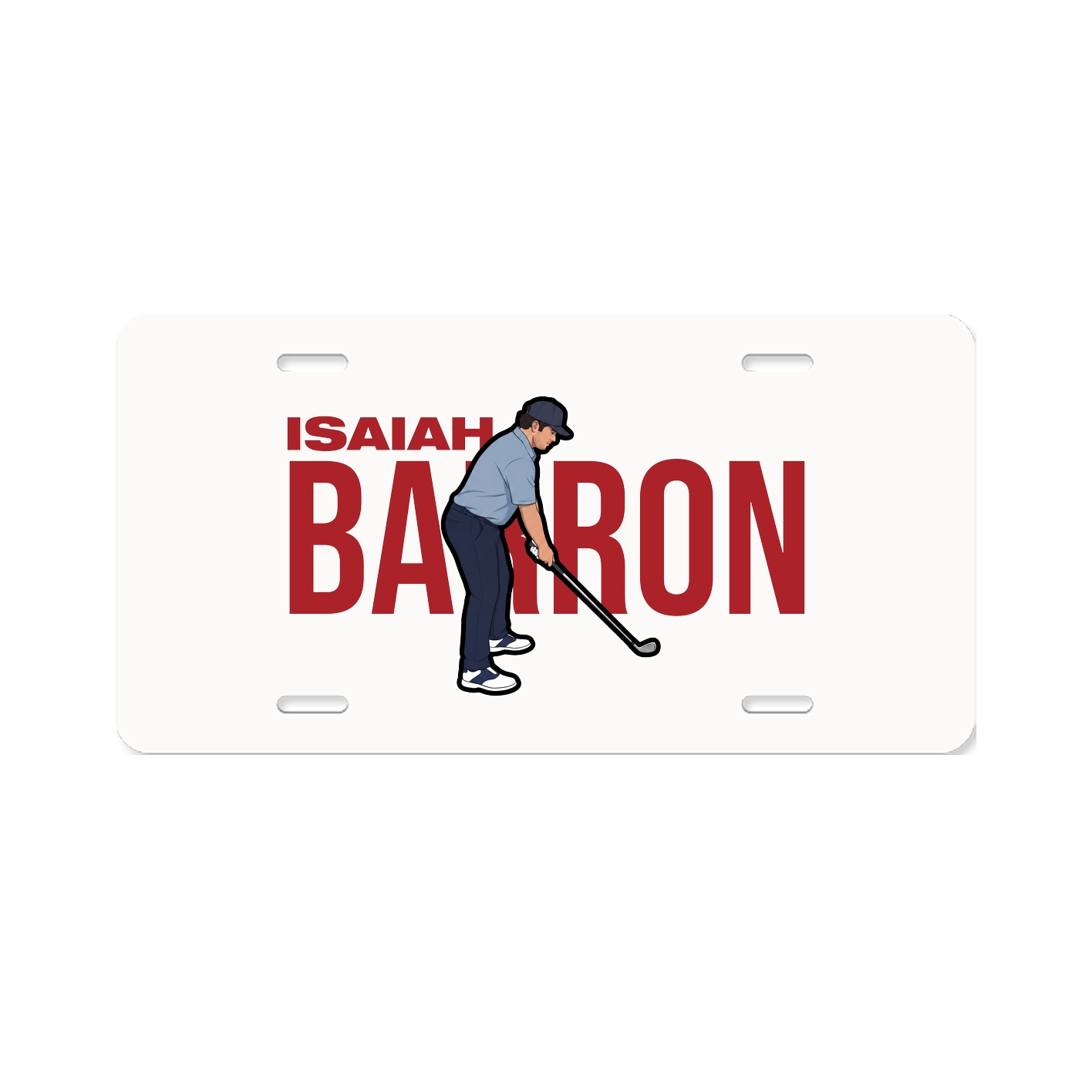 License Plate — Player Name in Classic