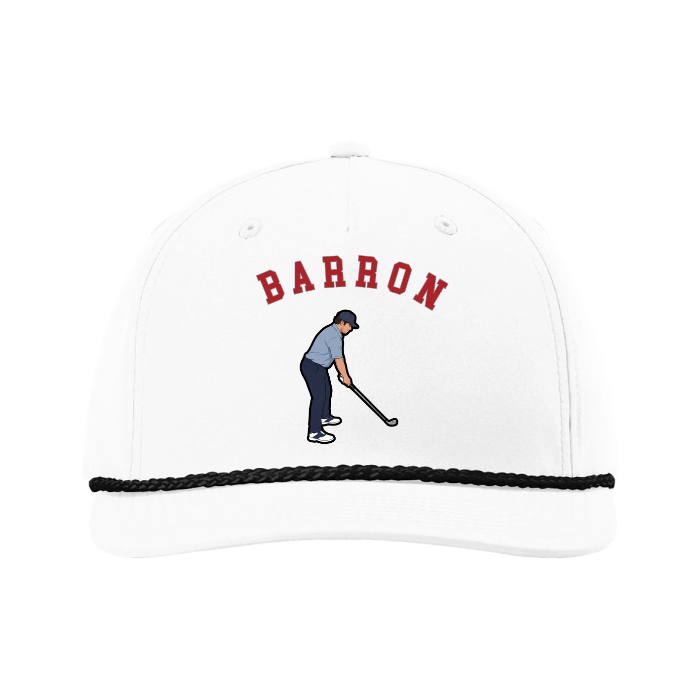 Five-Panel Classic Rope Cap — Shirsey Arch in White