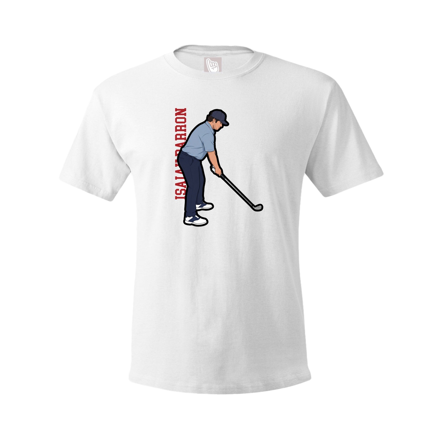 Tee — Name Vertical in White