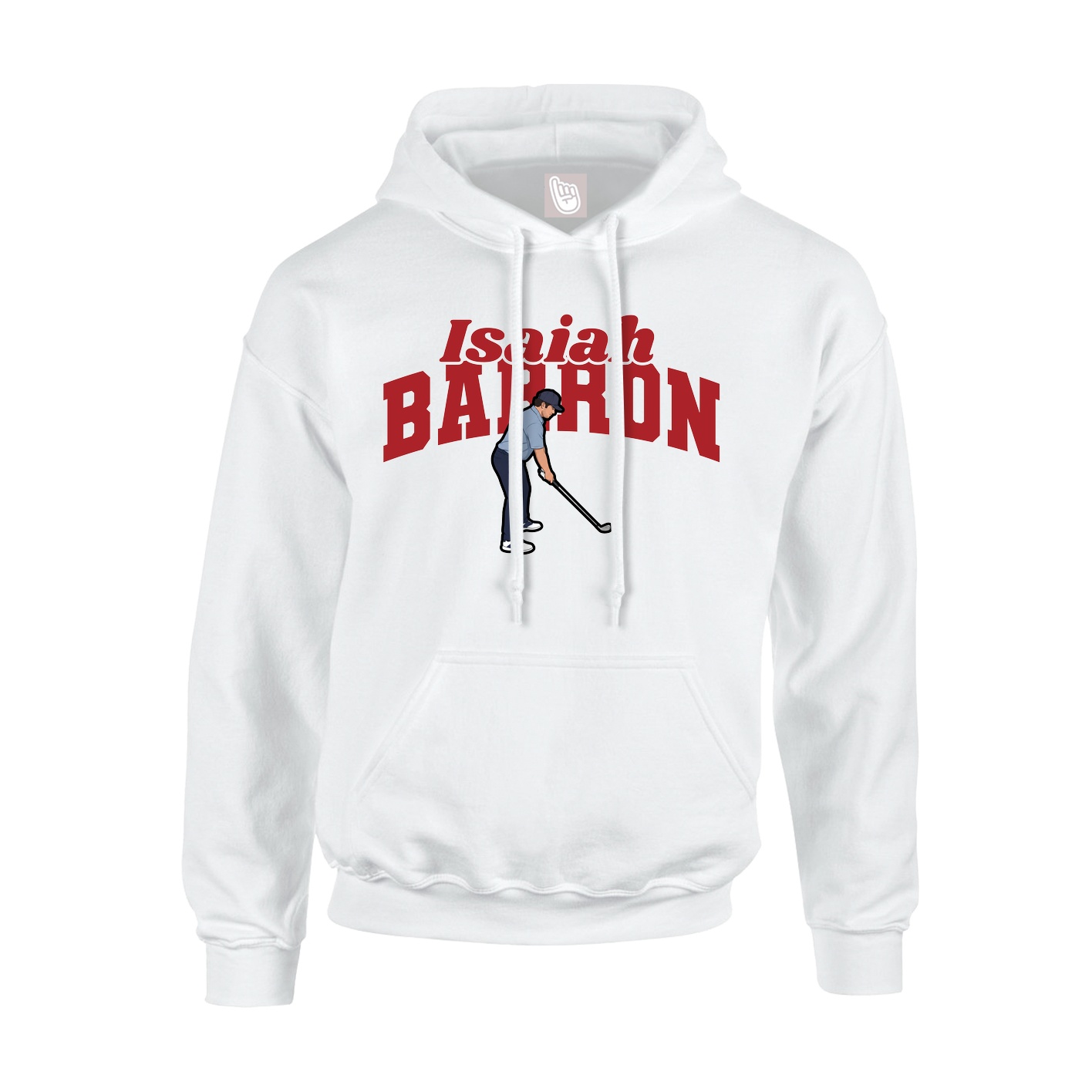 Youth Hoodie — Signature Arch in White