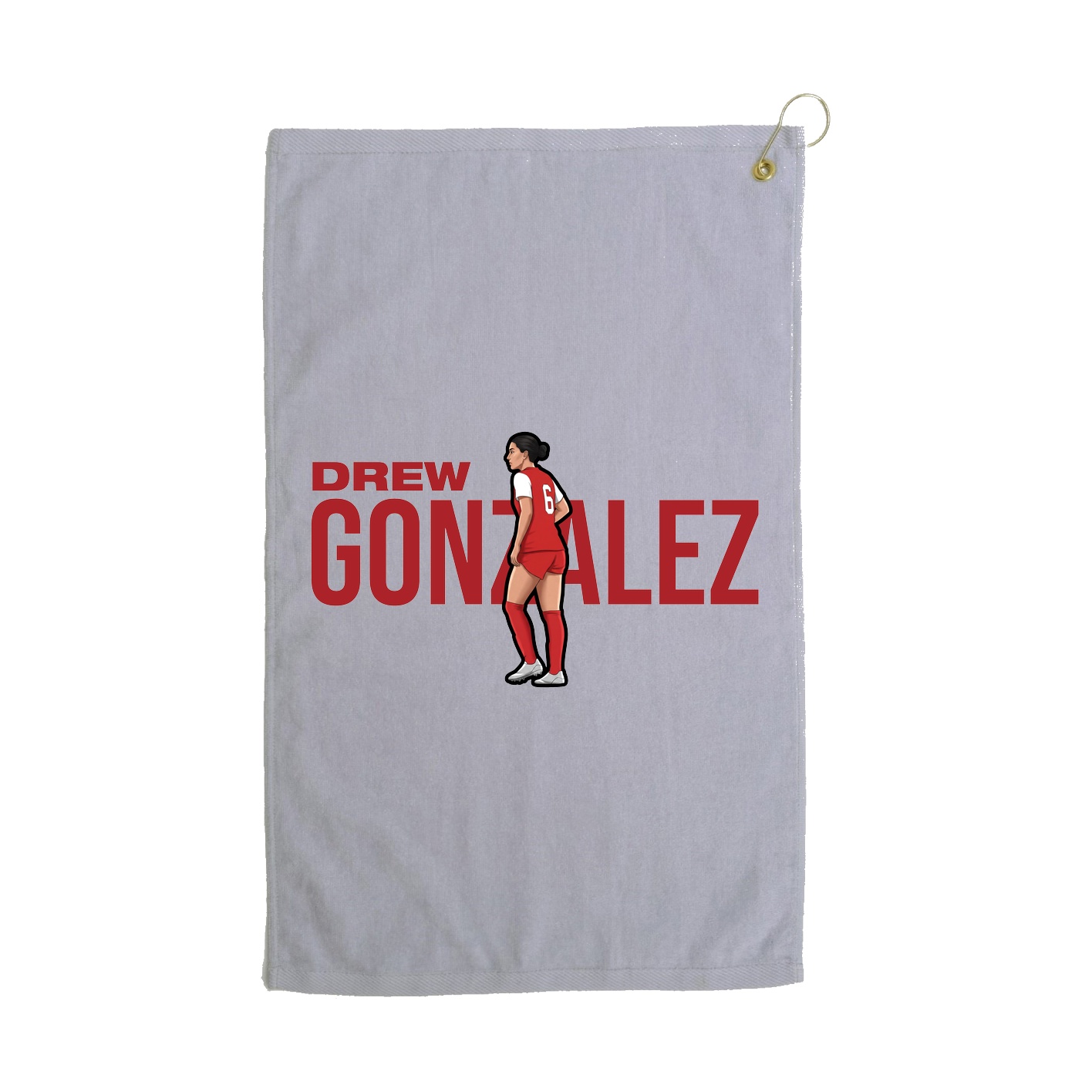 Golf Towel — Player Name in Grey
