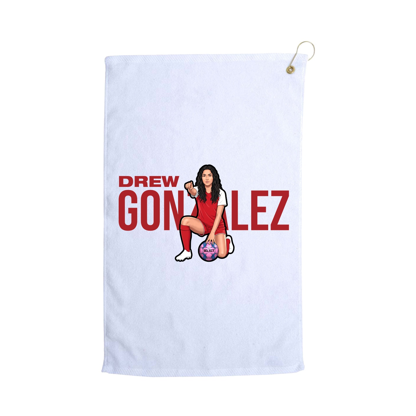 Golf Towel — Player Name in White
