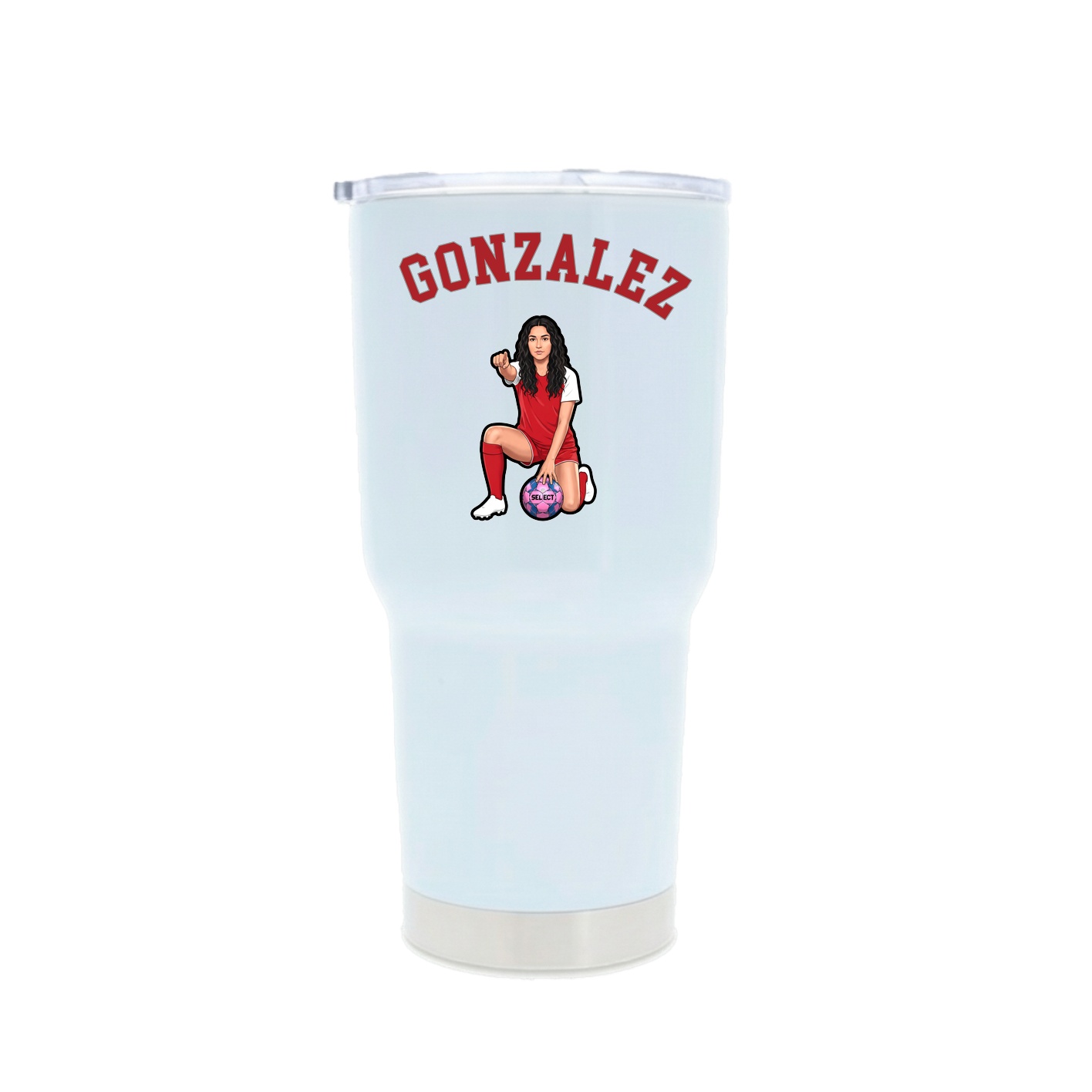 30oz Stainless Steel Tumbler — Shirsey Arch in White