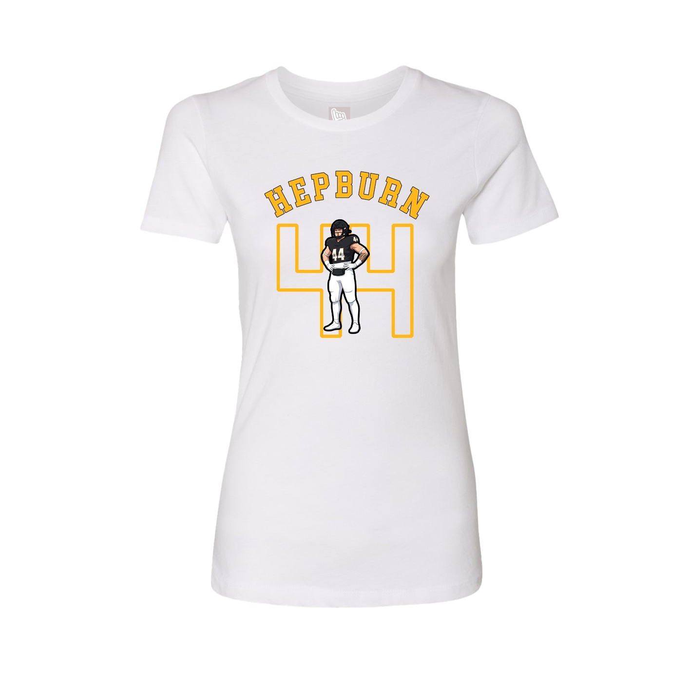 Fitted Women's Tee — Shirsey Arch in White