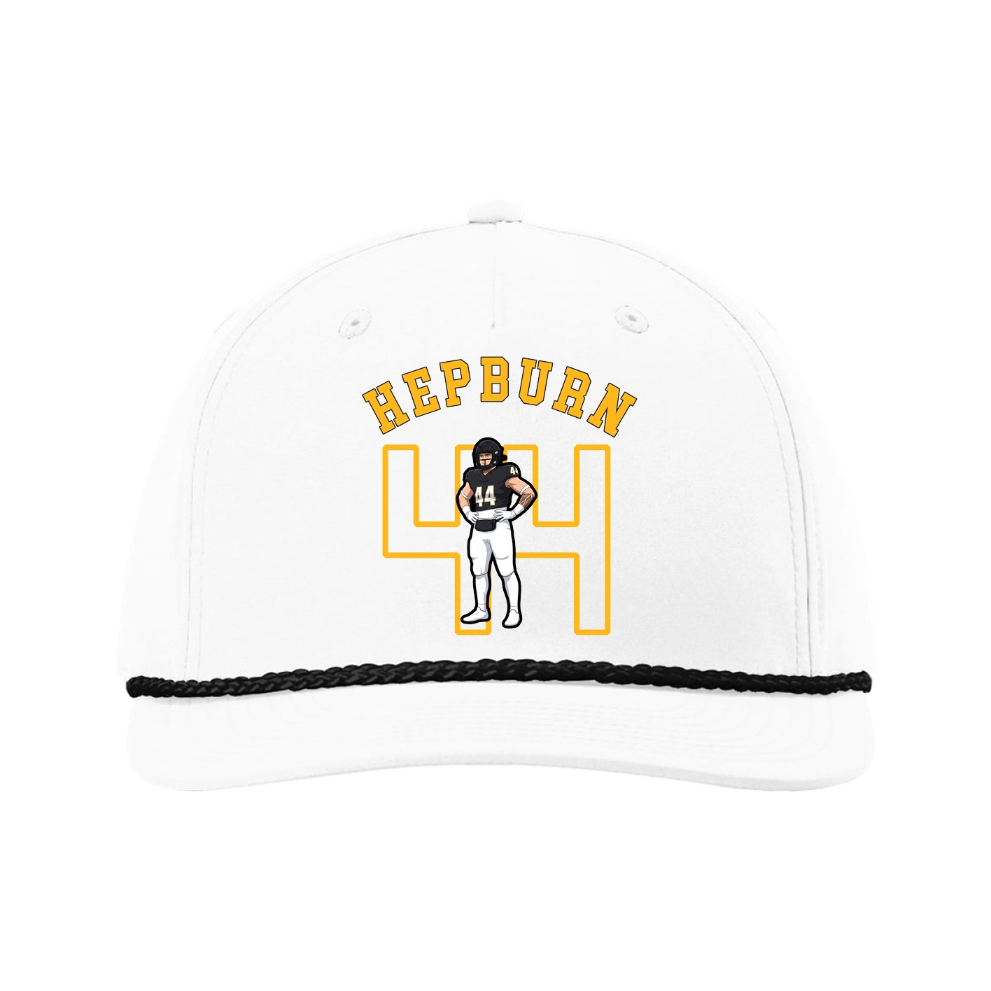Five-Panel Classic Rope Cap — Shirsey Arch in White