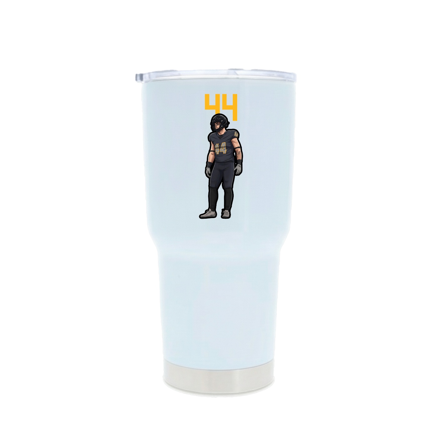 30oz Stainless Steel Tumbler — Number Top in White