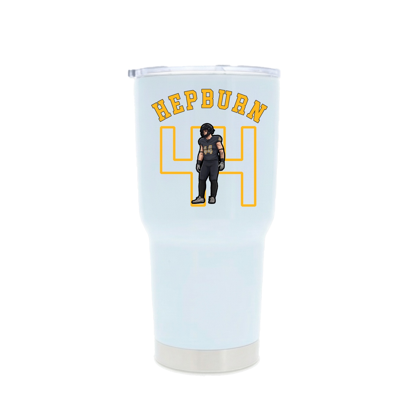 30oz Stainless Steel Tumbler — Shirsey Arch in White
