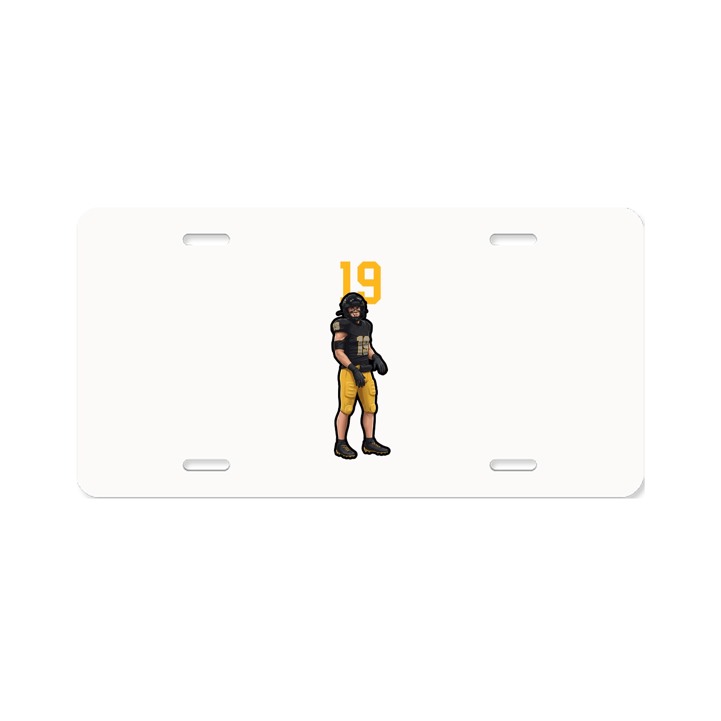License Plate — Number Top in Classic