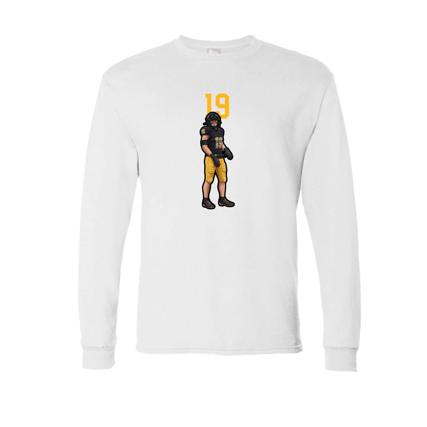 Long Sleeve Tee — Number Top in White