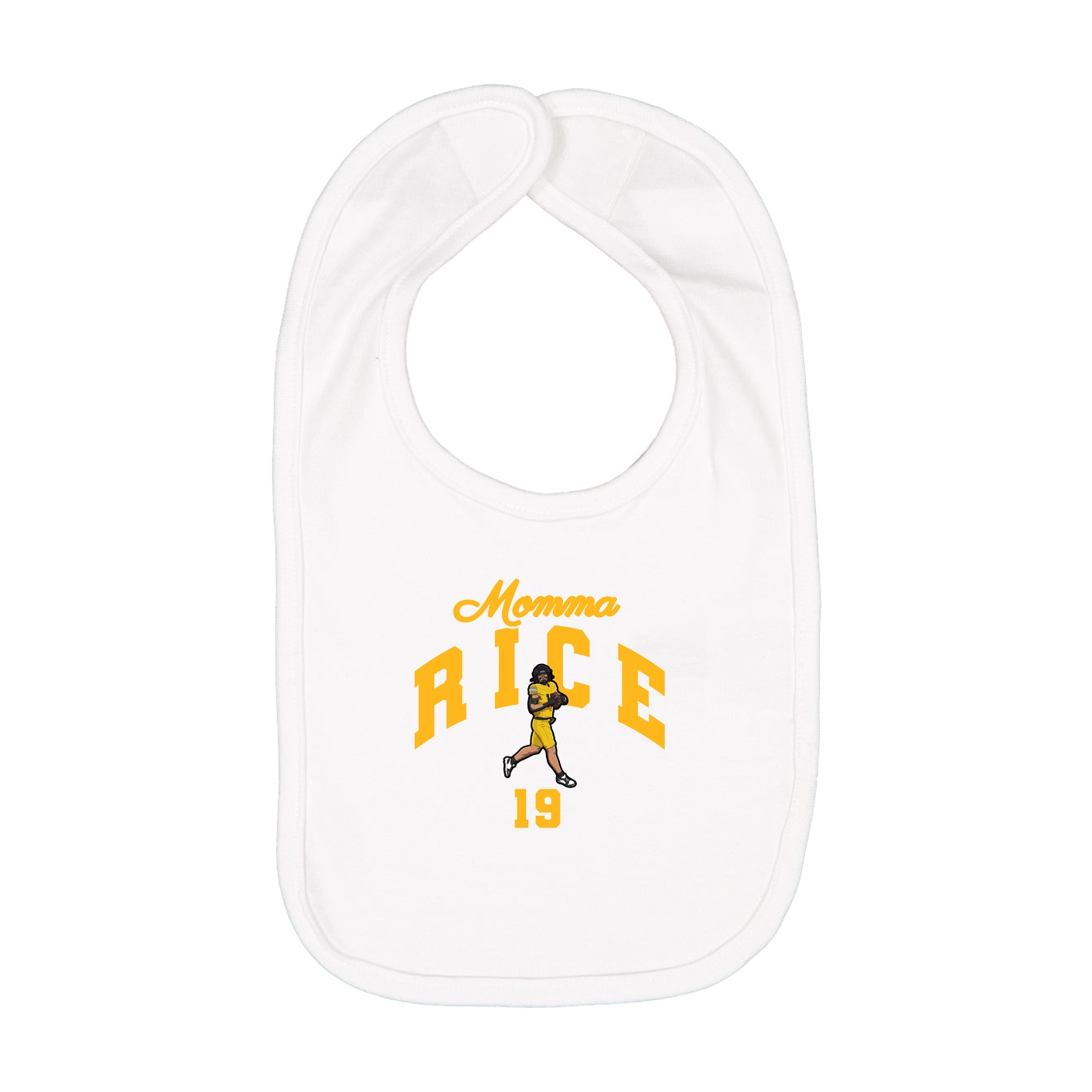 Infant Bib — Mothers Day Arch in White