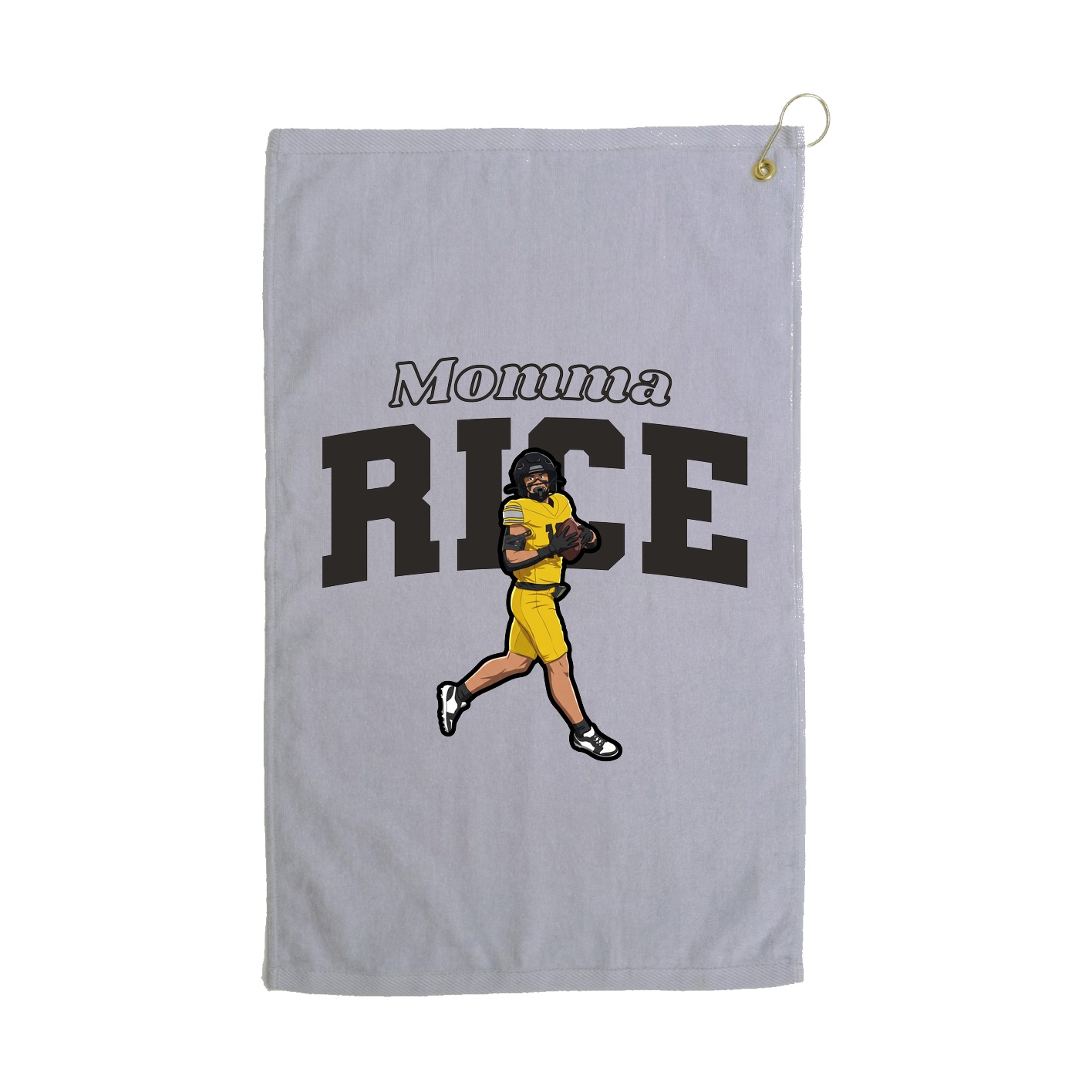 Golf Towel — Mothers Day Block in Grey