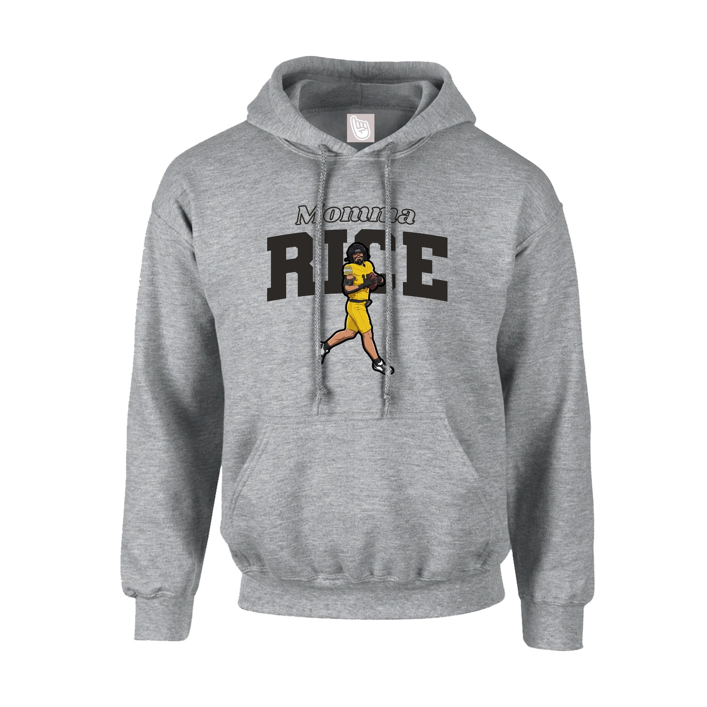 Youth Hoodie — Mothers Day Block in Grey