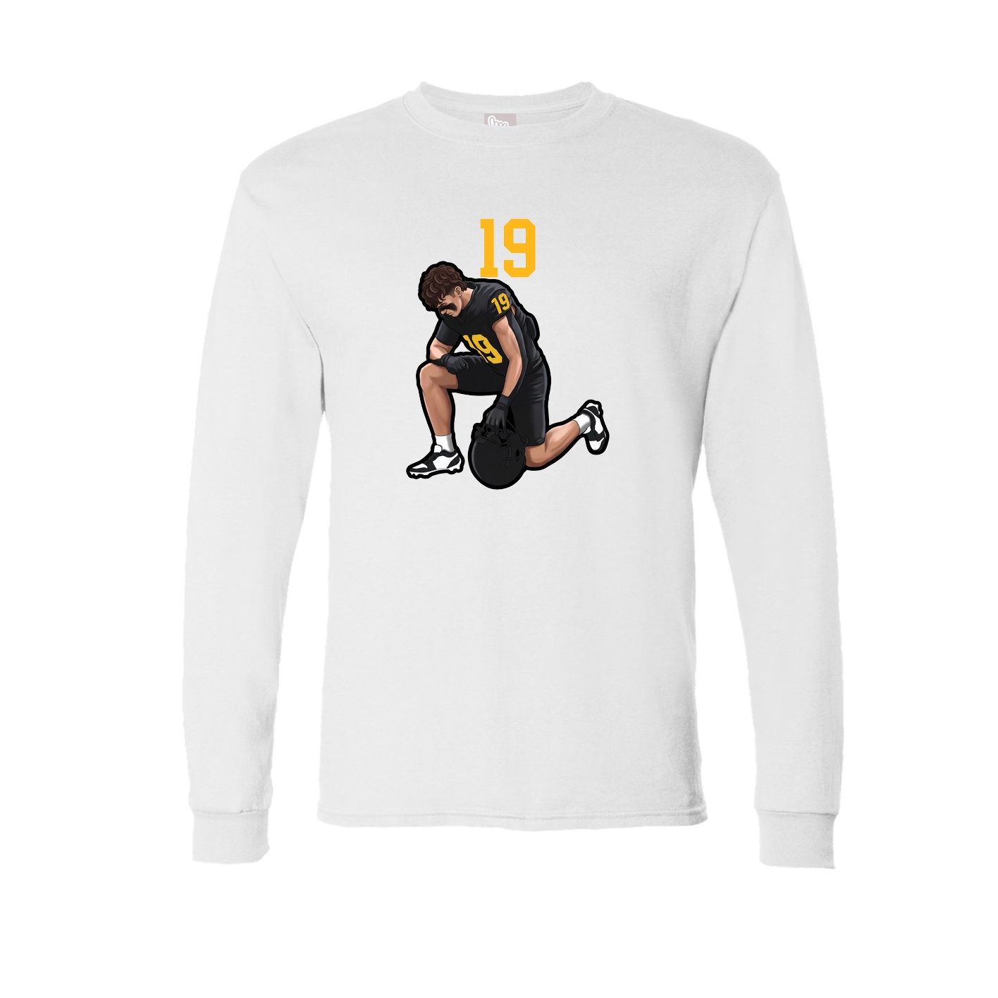 Long Sleeve Tee — Number Top in White