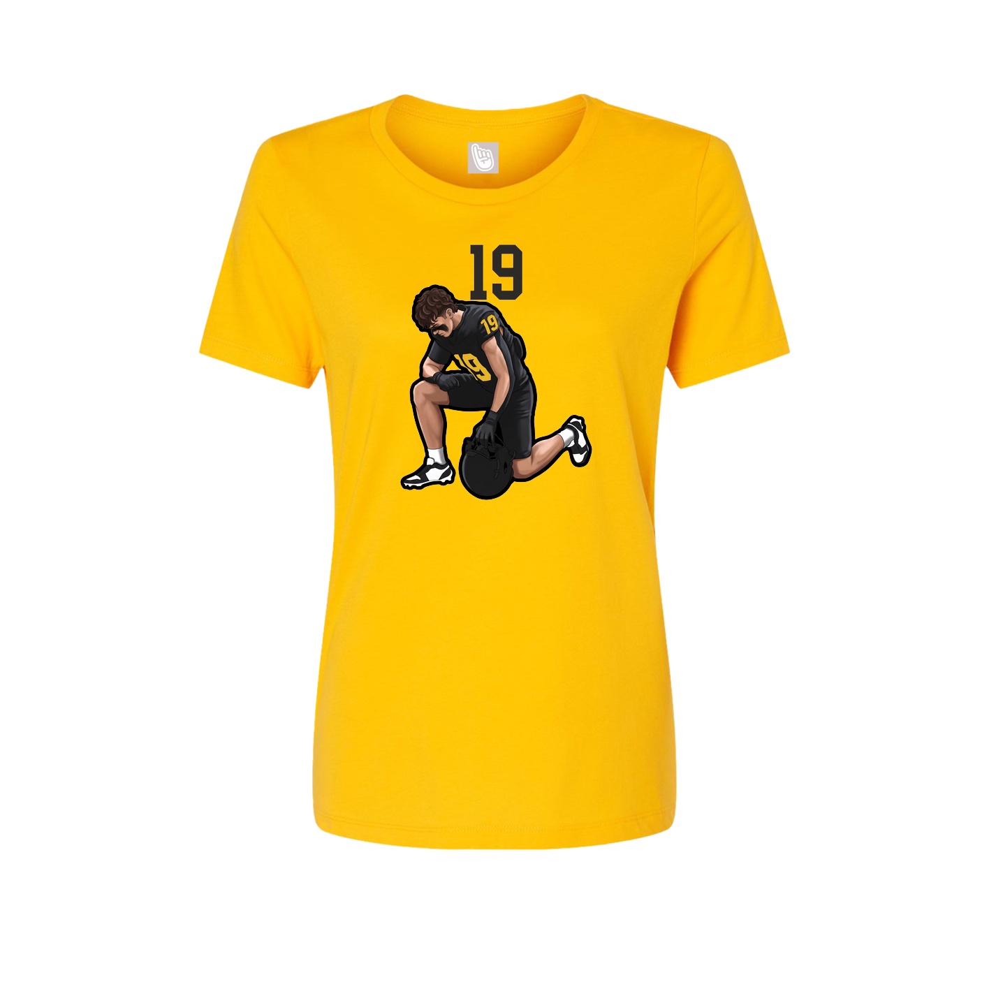 Womens Tee — Number Top in Gold