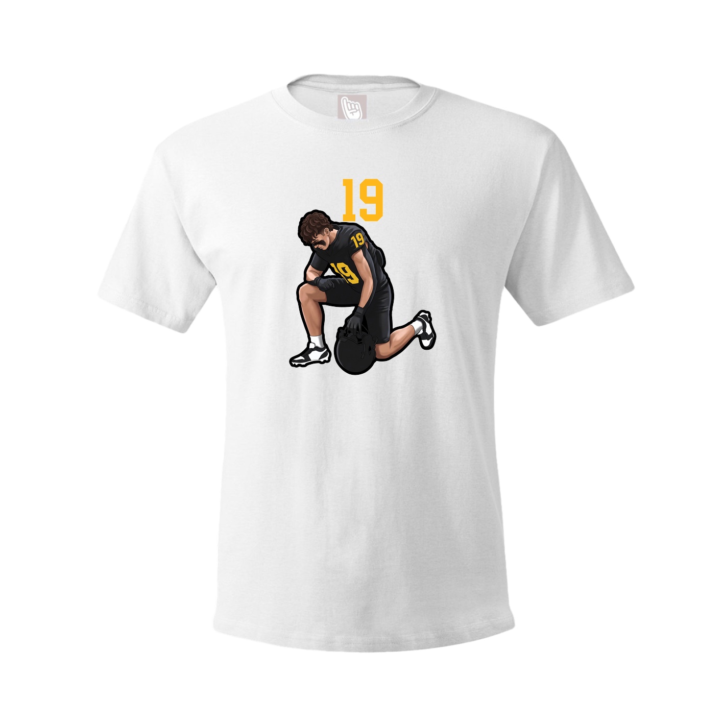 Youth Tee — Number Top in White