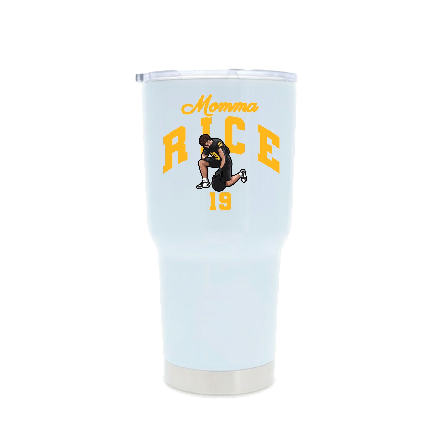 30oz Stainless Steel Tumbler — Mothers Day Arch in White