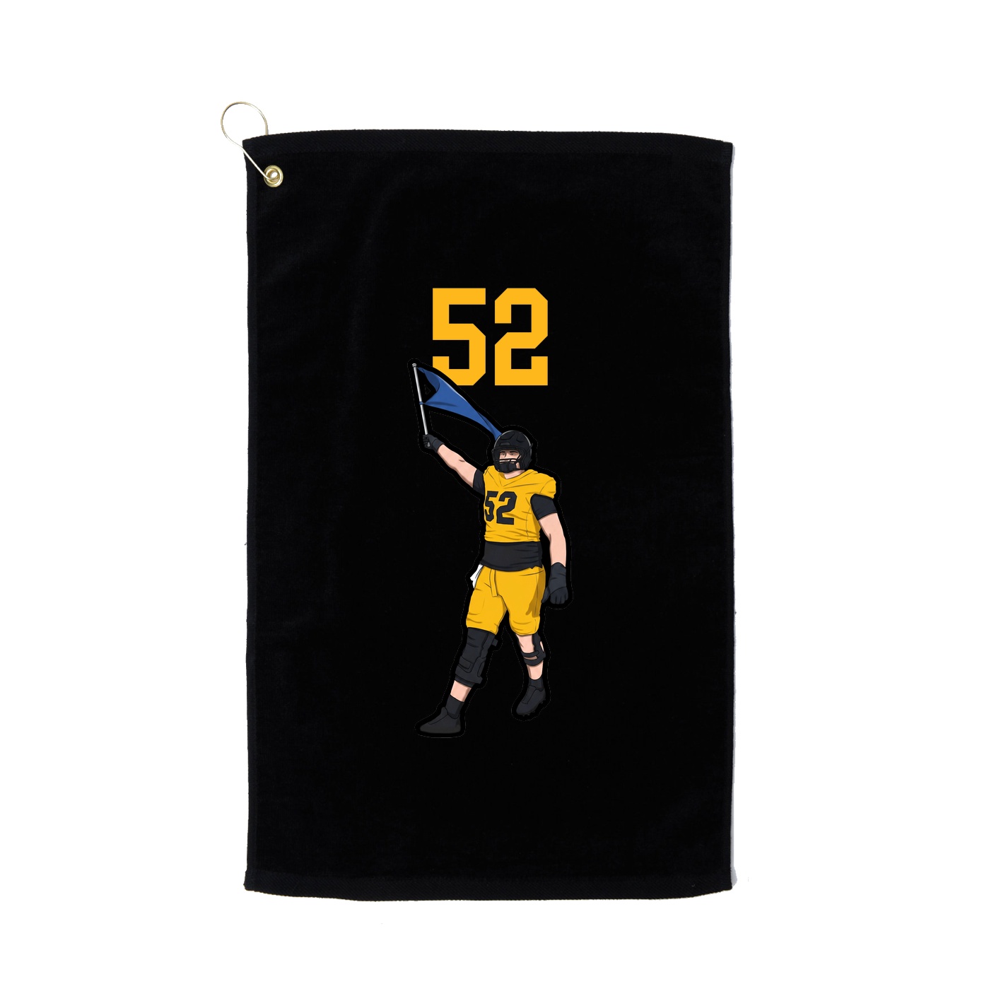 Golf Towel — Number Top in Black